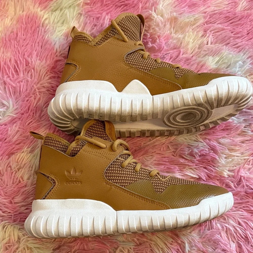 Adidas Brown High-Top Sneakers